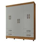 Guarda-roupa Casal 6 Portas 4 Gav Honduras Freijó E Concreto