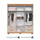 Guarda-roupa Casal 6 Portas 4 Gavetas 100% Mdf Flórida Espres