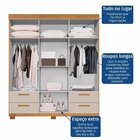 Guarda-roupa Casal 6 Portas 4 Gavetas 100% Mdf Flórida Espres
