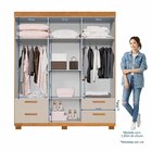 Guarda-roupa Casal 6 Portas 4 Gavetas 100% Mdf Flórida Espres
