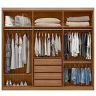 Guarda Roupa Casal 6 Portas 4 Gavetas 100% Mdf London Amêndol