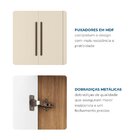 Guarda Roupa Casal 6 Portas 4 Gavetas 100% Mdf London Amêndol