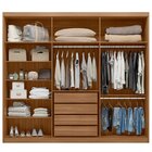 Guarda Roupa Casal 6 Portas 4 Gavetas 100% Mdf London Amêndol