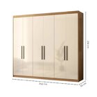 Guarda Roupa Casal 6 Portas 4 Gavetas 100% Mdf London Amêndol