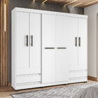 Guarda Roupa Casal 6 Portas 4 Gavetas 2264 Araplac