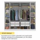 Guarda Roupa Casal 6 Portas 4 Gavetas 239cm Veneto Espresso M