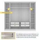 Guarda Roupa Casal 6 Portas 4 Gavetas 239cm Veneza