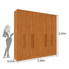 Guarda Roupa Casal 6 Portas 4 Gavetas 239cm Veneza