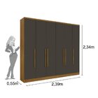 Guarda Roupa Casal 6 Portas 4 Gavetas 239cm Veneza