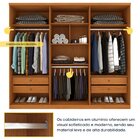 Guarda Roupa Casal 6 Portas 4 Gavetas 270cm Londres Espresso