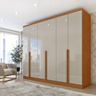 Guarda Roupa Casal 6 Portas 4 Gavetas 270cm Londres Espresso