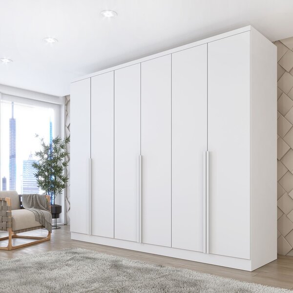 Guarda Roupa Casal 6 Portas 4 Gavetas 270cm Londres Espresso