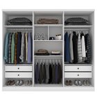 Guarda Roupa Casal 6 Portas 4 Gavetas 270cm Londres Espresso