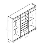 Guarda Roupa Casal 6 Portas 4 Gavetas Absolut New 100% Mdf Gr