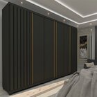 Guarda Roupa Casal 6 Portas 4 Gavetas Absolut New 100% Mdf Gr