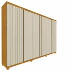 Guarda Roupa Casal 6 Portas 4 Gavetas Absolut New 100% Mdf Na