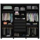 Guarda Roupa Casal 6 Portas 4 Gavetas Absolut New  Grafite/of