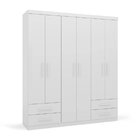 Guarda-roupa Casal 6 Portas 4 Gavetas Advantage Branco