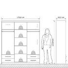 Guarda-roupa Casal 6 Portas 4 Gavetas Advantage Branco