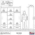 Guarda-roupa Casal 6 Portas 4 Gavetas Advantage Capuccino Wood