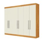 Guarda Roupa Casal 6 Portas 4 Gavetas Alba  Peróba/off White