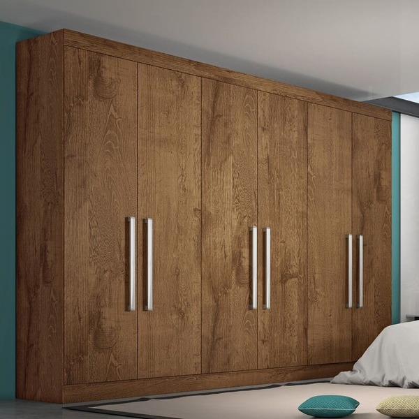 Guarda Roupa Casal 6 Portas 4 Gavetas - Alba-braúna - Made Ma