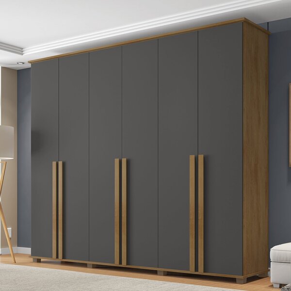 Guarda Roupa Casal 6 Portas 4 Gavetas Amsterdã Rv Móveis Cina