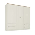 Guarda-roupa Casal 6 Portas 4 Gavetas Ananda Cabecasa Madeira