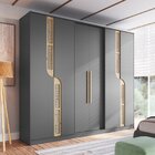 Guarda Roupa Casal 6 Portas 4 Gavetas Apolo Grafite