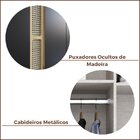 Guarda Roupa Casal 6 Portas 4 Gavetas Apolo Ônix Preto