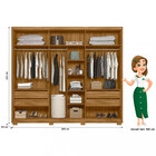 Guarda Roupa Casal 6 Portas 4 Gavetas Araguaia Moval