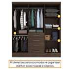 Guarda Roupa Casal 6 Portas 4 Gavetas Arizona Cacau