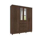 Guarda Roupa Casal 6 Portas 4 Gavetas Arizona Cacau