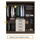 Guarda Roupa Casal 6 Portas 4 Gavetas Arizona Cacau/off White