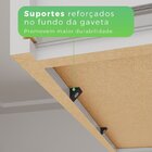 Guarda-roupa Casal 6 Portas 4 Gavetas Atlanta  Atlanta Branco