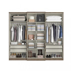 Guarda Roupa Casal 6 Portas 4 Gavetas Baviera Full Glass Thb