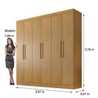 Guarda Roupa Casal 6 Portas 4 Gavetas Belém Cinamomo