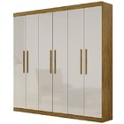 Guarda Roupa Casal 6 Portas 4 Gavetas - Belém-frejó/off White