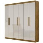 Guarda Roupa Casal 6 Portas 4 Gavetas - Belém-frejó/off White