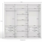 Guarda-roupa Casal 6 Portas 4 Gavetas Branco M555 - Kappesberg