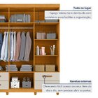 Guarda Roupa Casal 6 Portas 4 Gavetas Califórnia