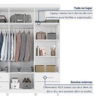 Guarda Roupa Casal 6 Portas 4 Gavetas Califórnia Branco