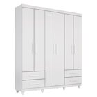 Guarda Roupa Casal 6 Portas 4 Gavetas Califórnia Branco