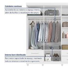 Guarda Roupa Casal 6 Portas 4 Gavetas Califórnia Branco