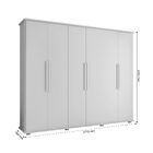 Guarda-roupa Casal 6 Portas 4 Gavetas Canadá Branco – Rv Móve