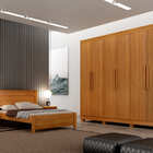Guarda Roupa Casal 6 Portas 4 Gavetas - Canadá-cinamomo - Lei