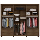 Guarda-roupa Casal 6 Portas 4 Gavetas Canadá Freijó – Rv Móve