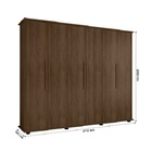 Guarda-roupa Casal 6 Portas 4 Gavetas Canadá Freijó – Rv Móve