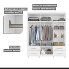 Guarda-roupa Casal 6 Portas 4 Gavetas Canadá Plus Branco