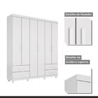 Guarda-roupa Casal 6 Portas 4 Gavetas Canadá Plus Branco